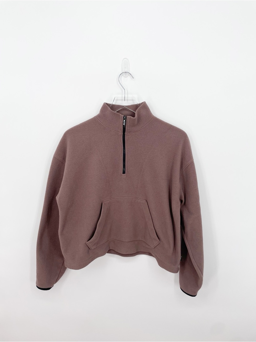 PINK Victoria’s Secret Brown Fleece Crop Sweater